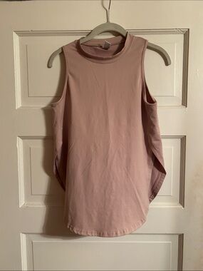 Sleeveless Mock Neck Tank Top in Dusty Rose